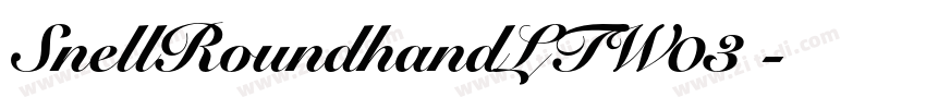 SnellRoundhandLTW03 字体转换